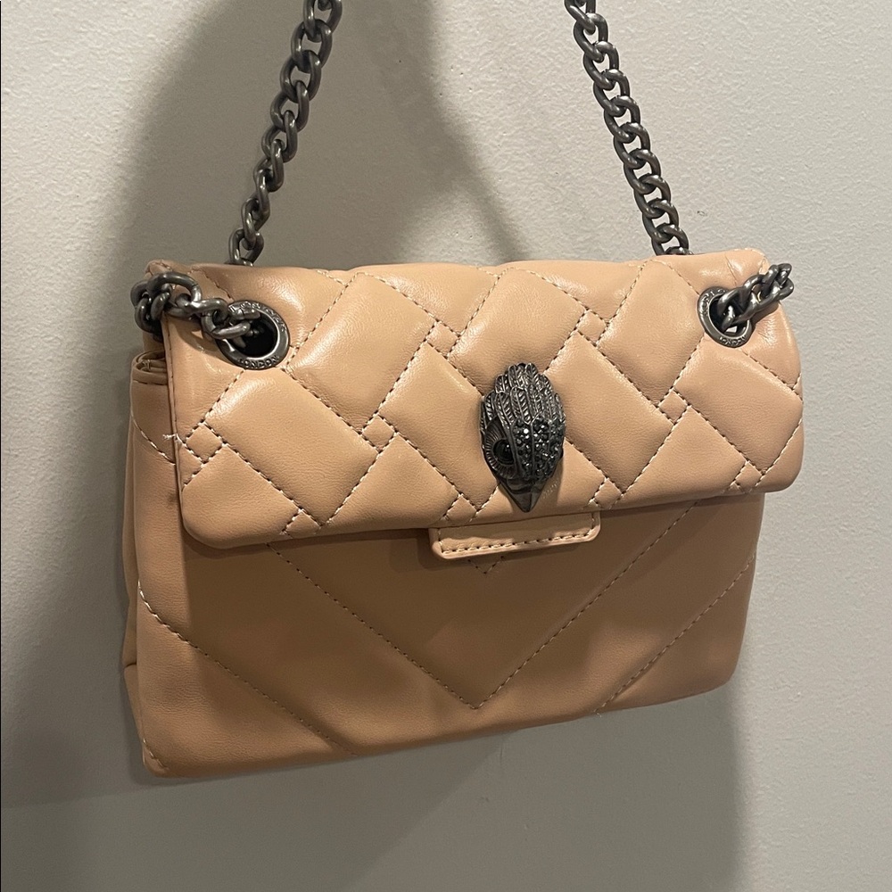 Kurt Geiger London Mini Kensington Quilted Leather Crossbody Bag Camel‎